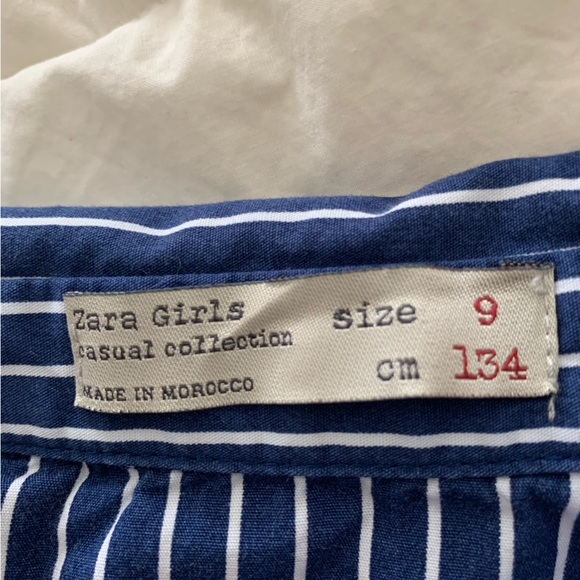 Zara Girls Striped Shirt Dress (9) - Picture 5 of 6